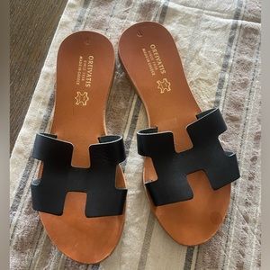 Oreivatis real leather sandals size 9
